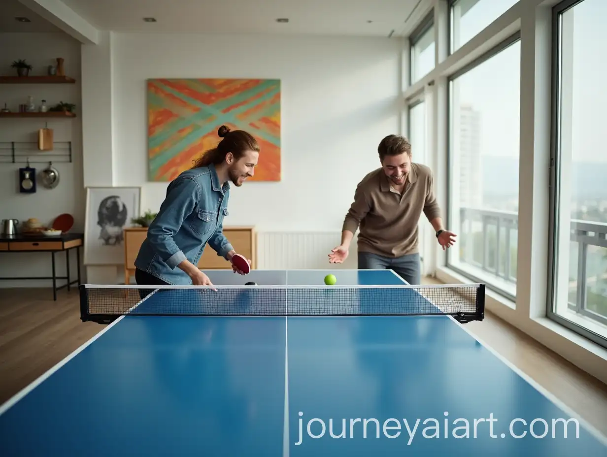 Two-People-Playing-Table-Tennis-in-a-Modern-Room