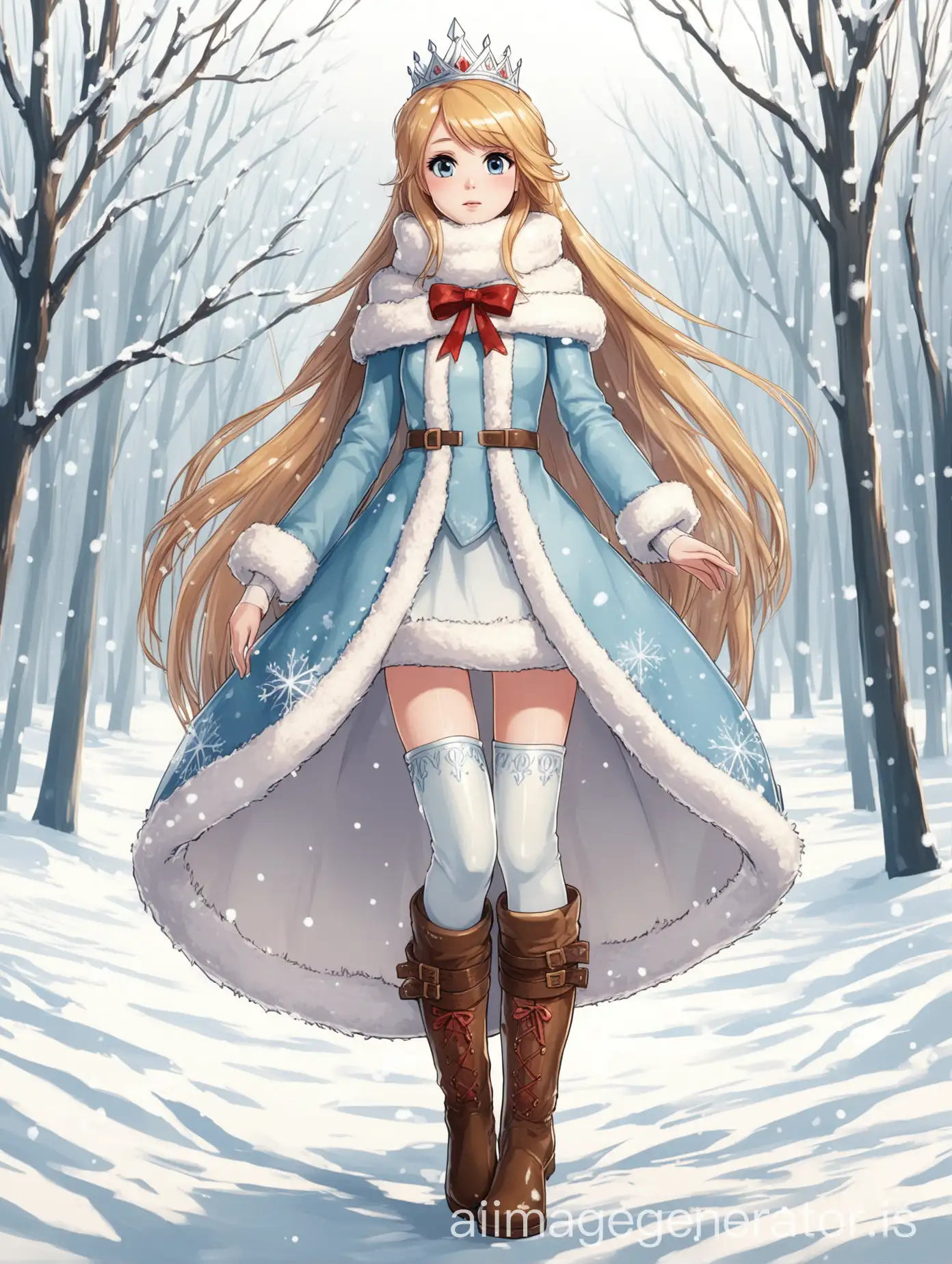 Winter-Princess-Wearing-Long-Boots-in-2D-Art