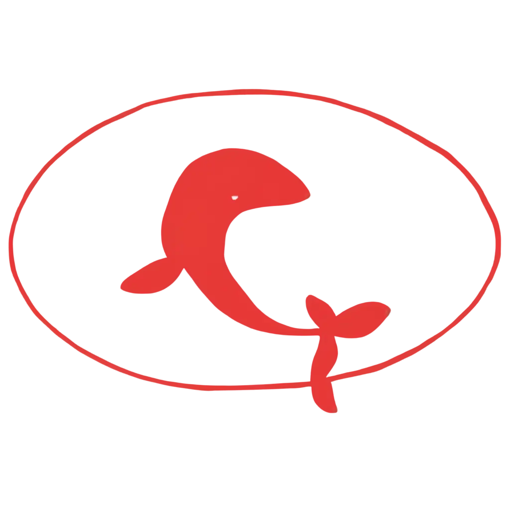 Create-a-Cute-Logo-PNG-Image-of-Hiragana-A-and-Whale-Concept-Red-Circle-Design