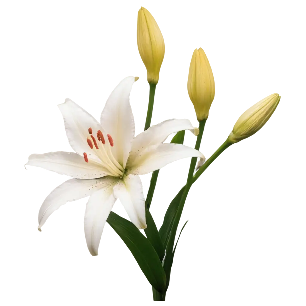 White-Lily-PNG-Image-Against-a-Clear-Sky-HighQuality-and-Transparent-Background-for-Creative-Use