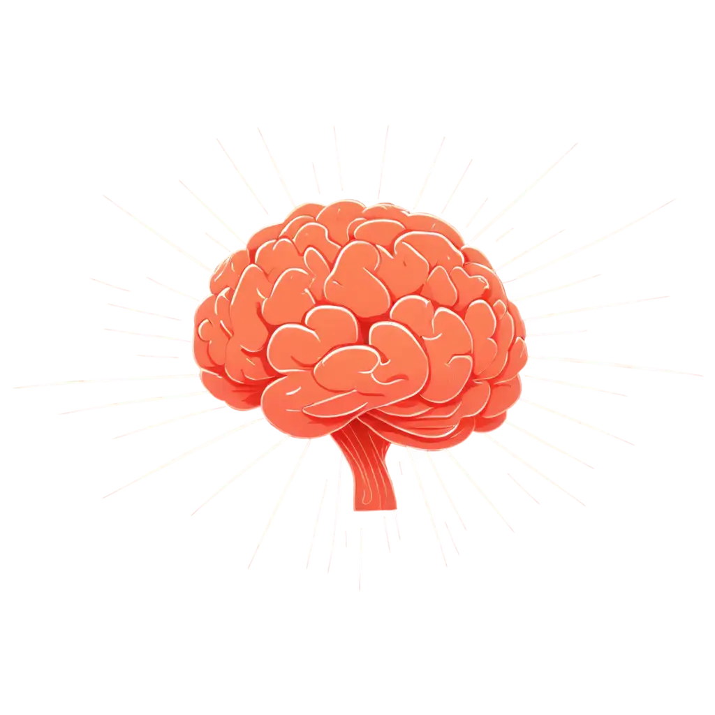 Coral-Orange-Cartoon-Brain-PNG-Image-HighQuality-Format-for-Creative-Projects