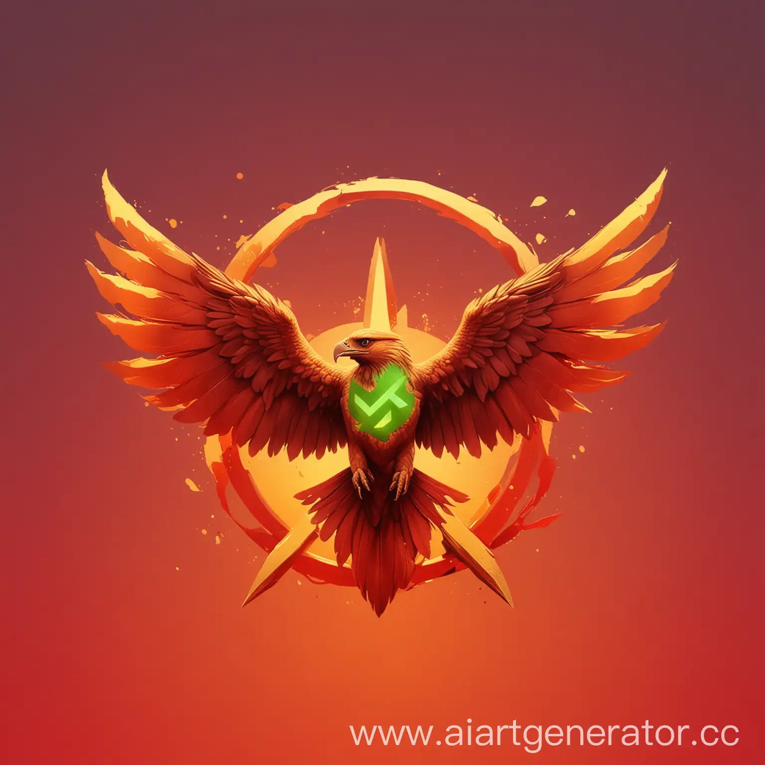 Minimalistic-Fiery-Hawk-with-UN-Emblem-on-Vibrant-Gold-and-Red-Background