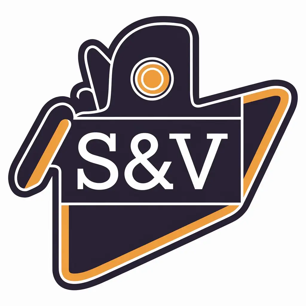 a vector logo design,with the text "S&V", main symbol:Clip,Moderate,be used in Others industry,clear background