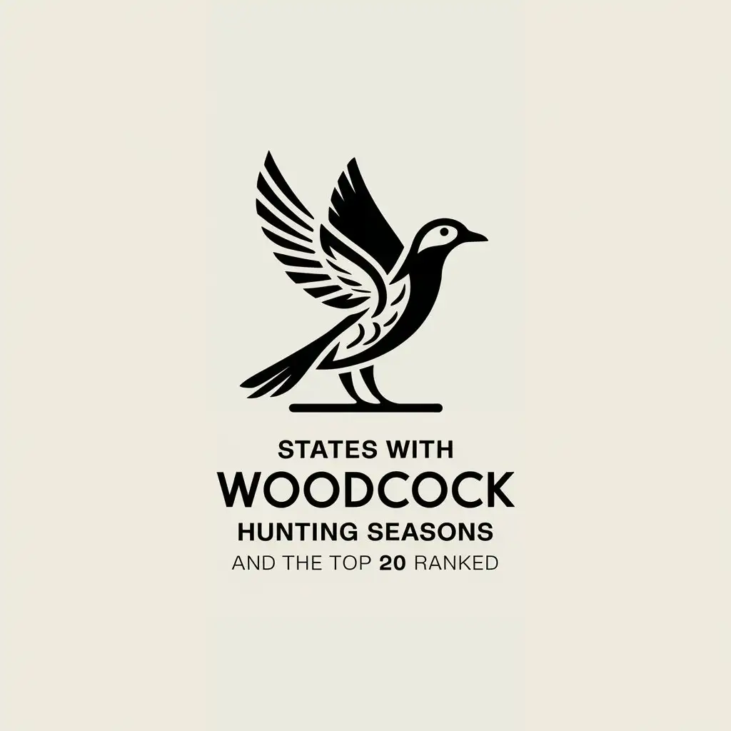 LOGO Design for States With Woodcock Hunting Seasons And The Top 20 Ranked Woodcock Symbol with Moderate Style and Clear Background