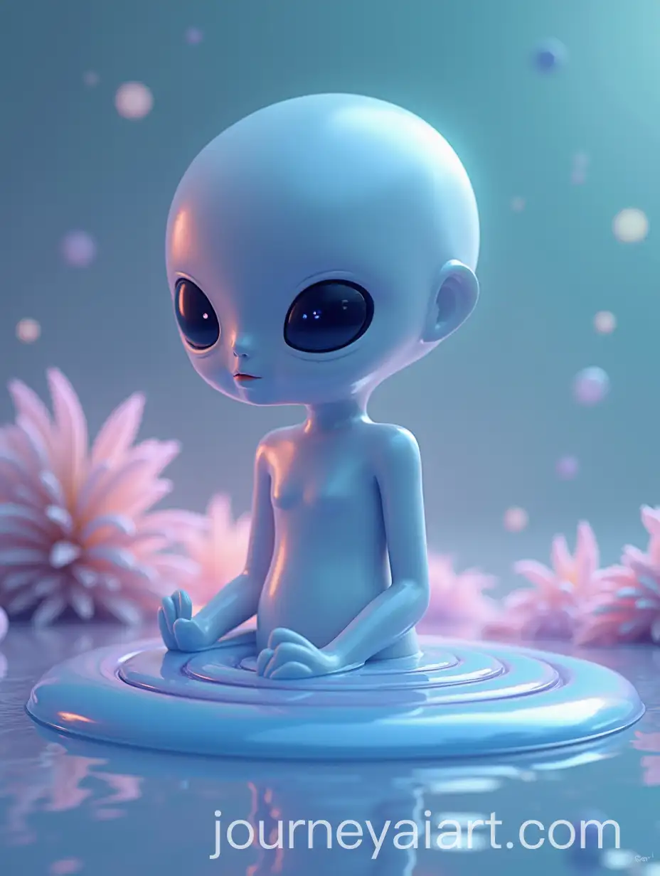 Futuristic-Alien-with-Liquid-Mercury-Skin-in-Serene-Digital-Artwork