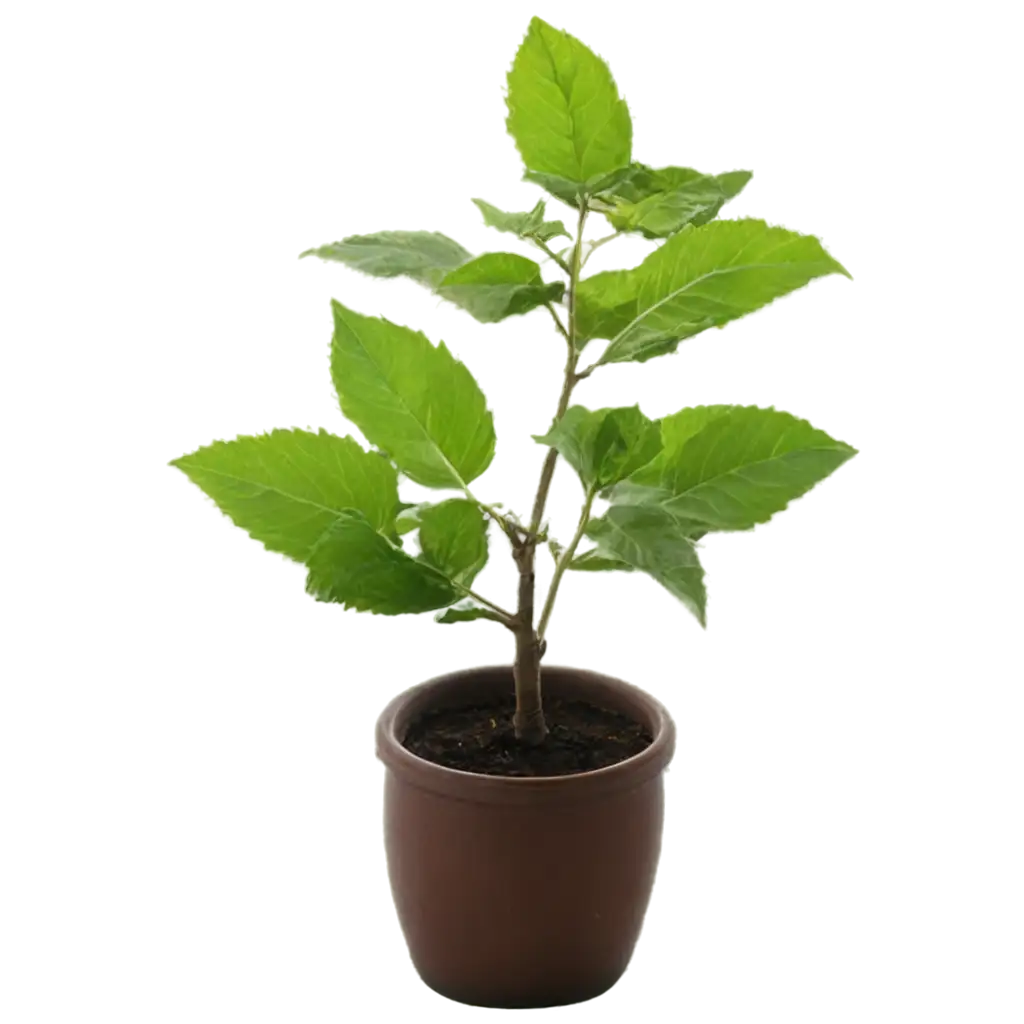 HighQuality-PNG-Image-of-a-Tulsi-Plant-with-Pot-for-Digital-Art-and-Nature-Designs