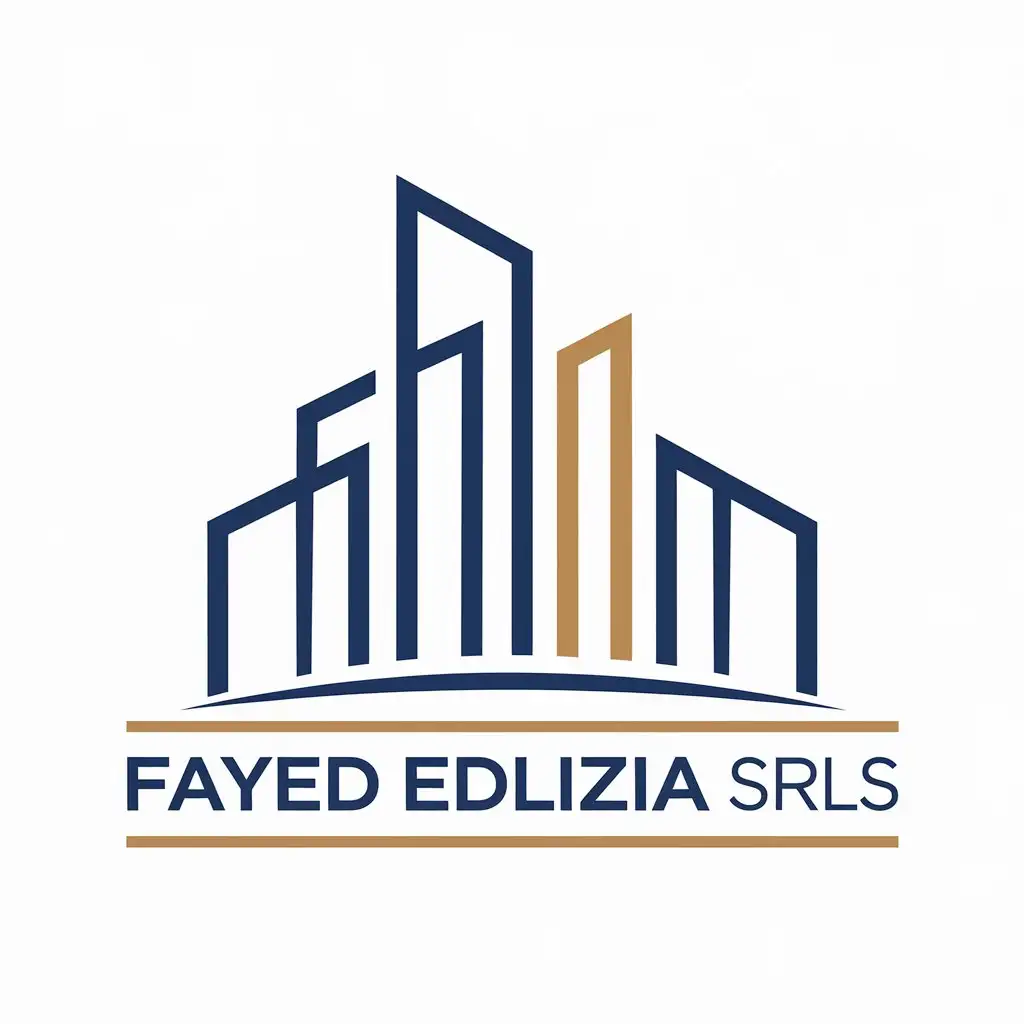 a vector logo design,with the text "fayed edlizia srls", main symbol:buildings,Moderate,be used in Real Estate industry,clear background