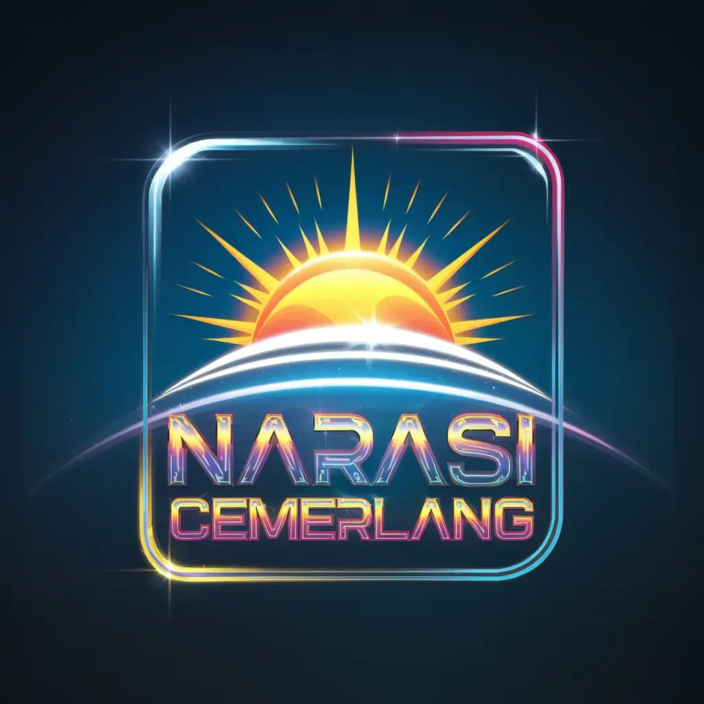 Abstract Rising Sun YouTube Channel Logo for Narasi Cemerlang