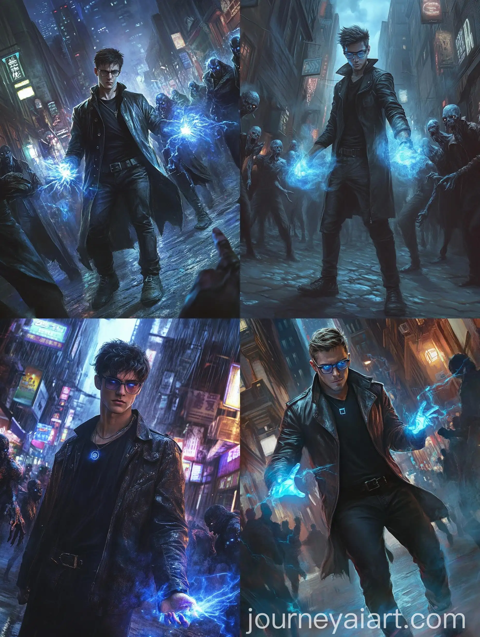 Young-Wizard-Confronts-Vampires-in-Cyberpunk-Fantasy-City