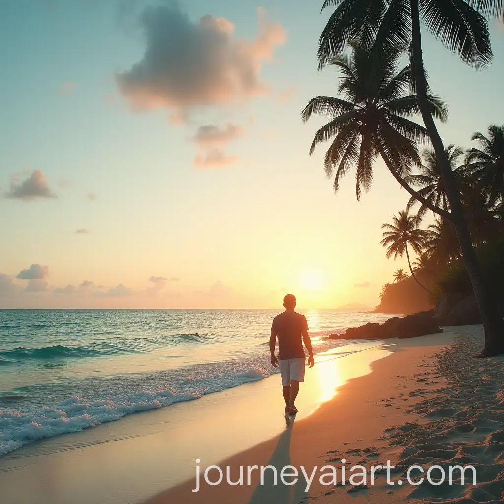 Early-Morning-Stroll-on-a-Caribbean-Beach-Without-Palm-Trees