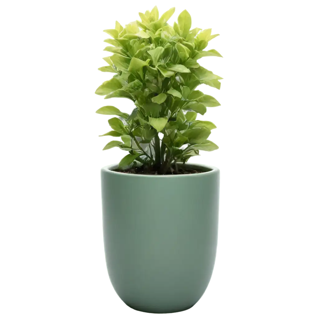 Pot-with-Green-Flower-PNG-Image-HighQuality-Transparent-Background-for-Versatile-Use