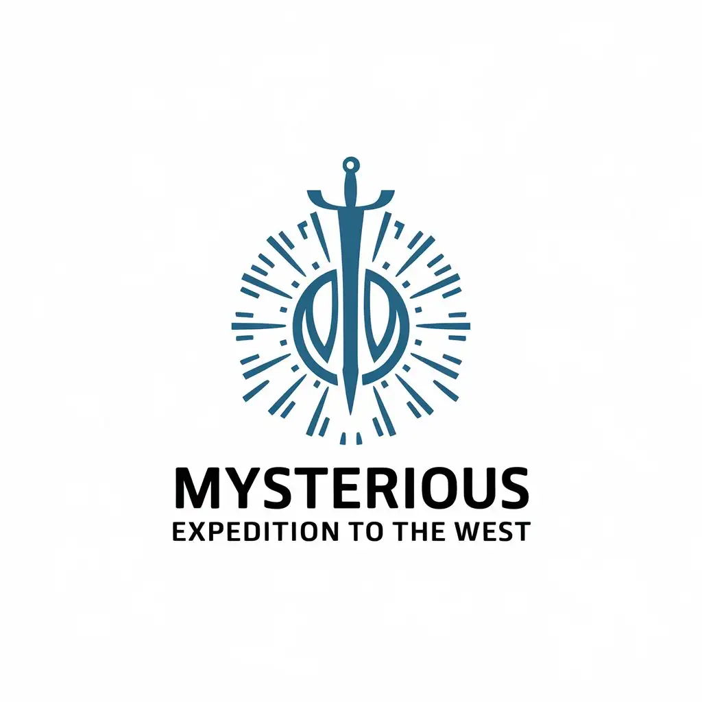 LOGO-Design-For-Mysterious-Expedition-to-the-West-Sword-Theme-for-Religious-Industry