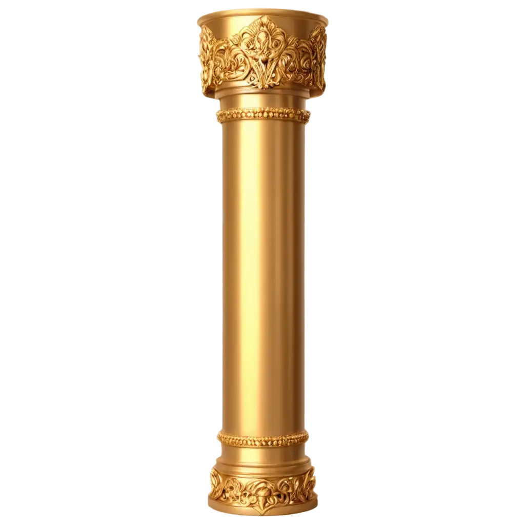 Ultra-Realistic-3D-Render-of-an-Ancient-Golden-Pillar-PNG-Perfect-for-HighQuality-Designs