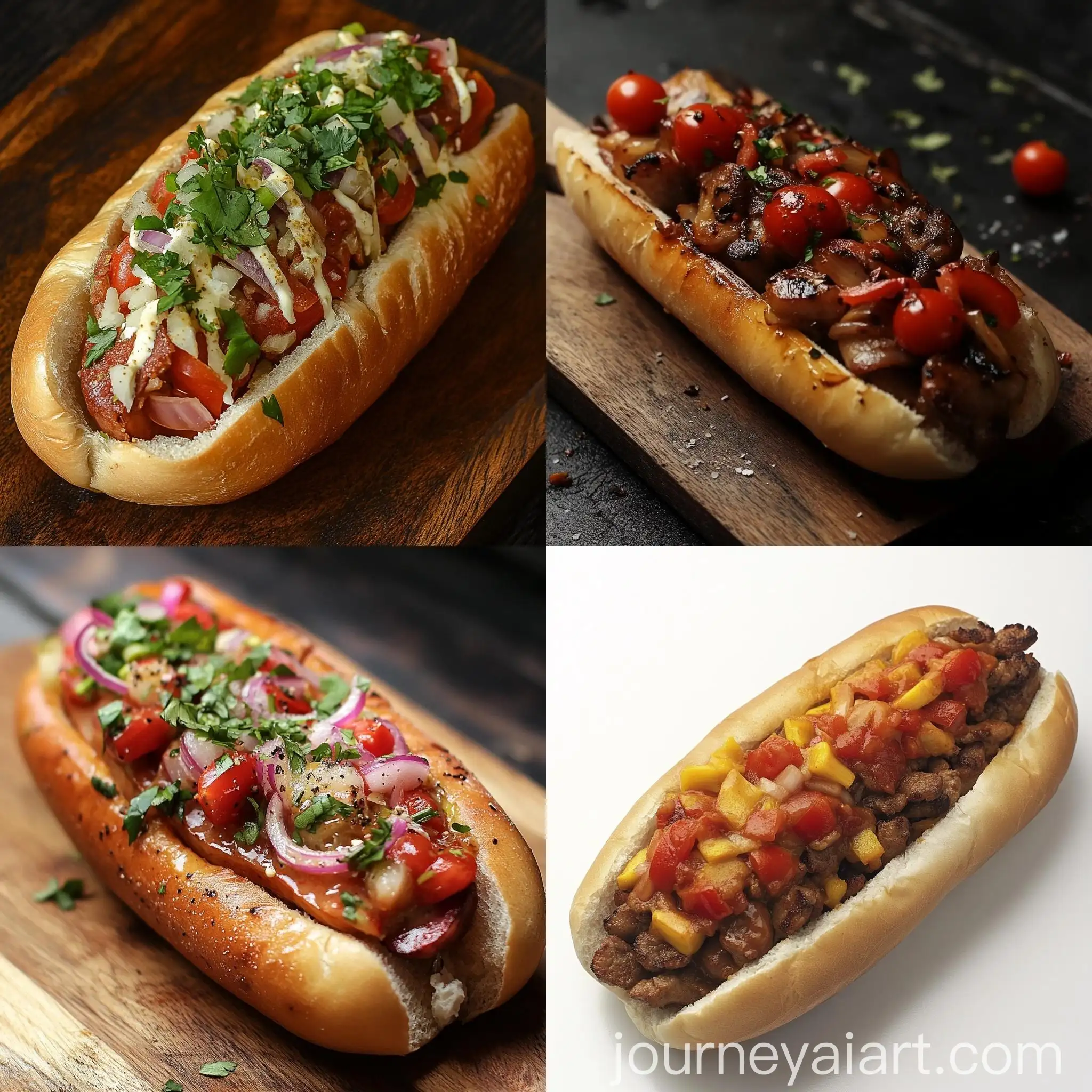 Delicious-Choripan-Sandwich-on-Wooden-Table