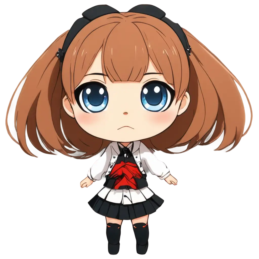 Cute-Girl-Anime-with-Big-Eyes-Chibi-PNG-Image-Enhance-Your-Design-with-Adorable-Charm