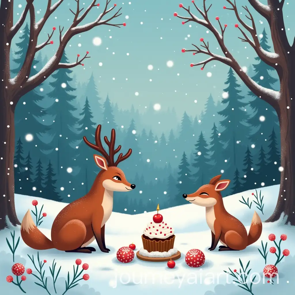 Winter-Forest-Party-with-Forest-Animals-Gift-Exchange-and-Sweets