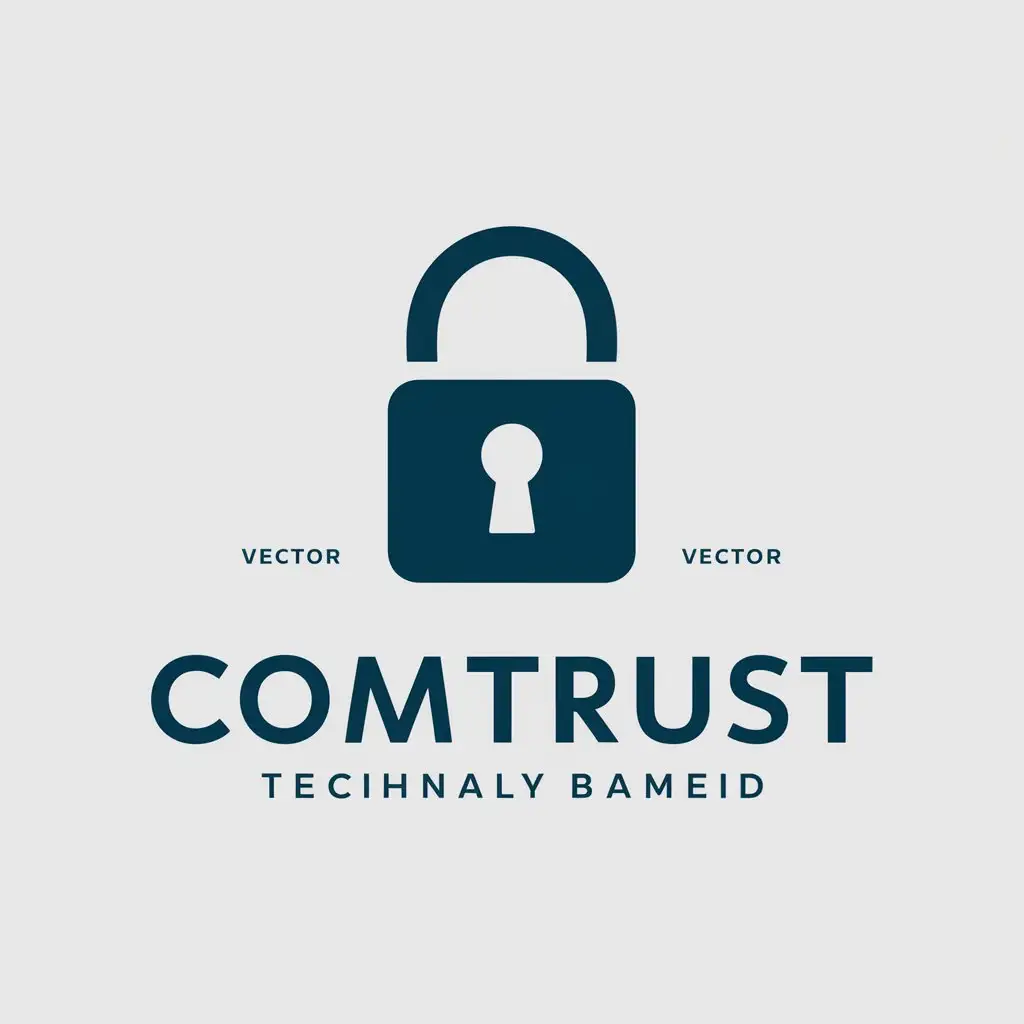 LOGO Design For ComTRUST Padlock Symbol in Technology Industry