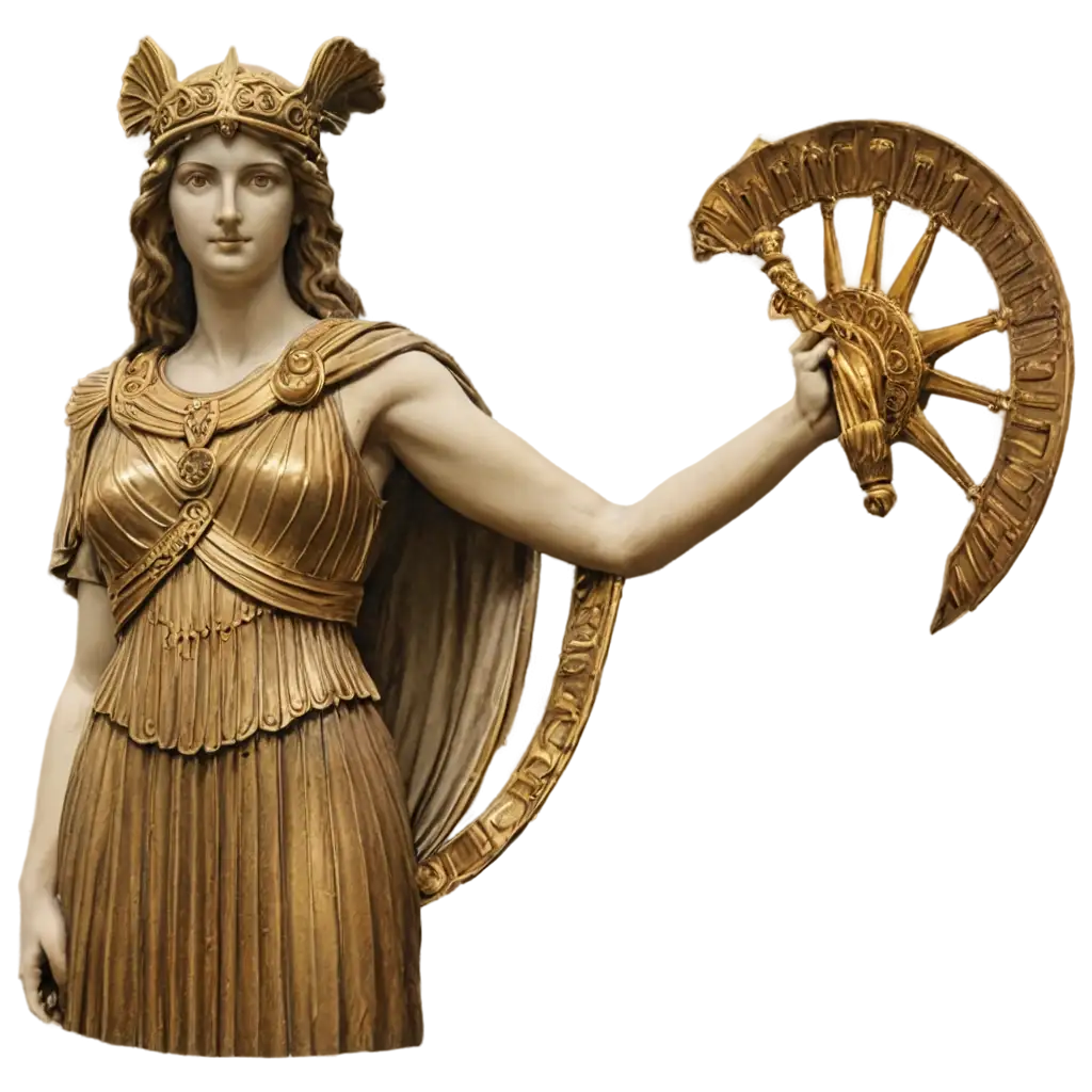 Athena-Statue-PNG-Grace-and-Wisdom-Captured-in-HighQuality-Image-Format