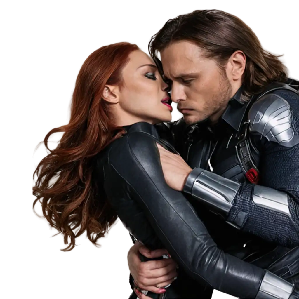 Marvel-Winter-Soldier-in-Black-Widow-Arms-Kissing-PNG-Image