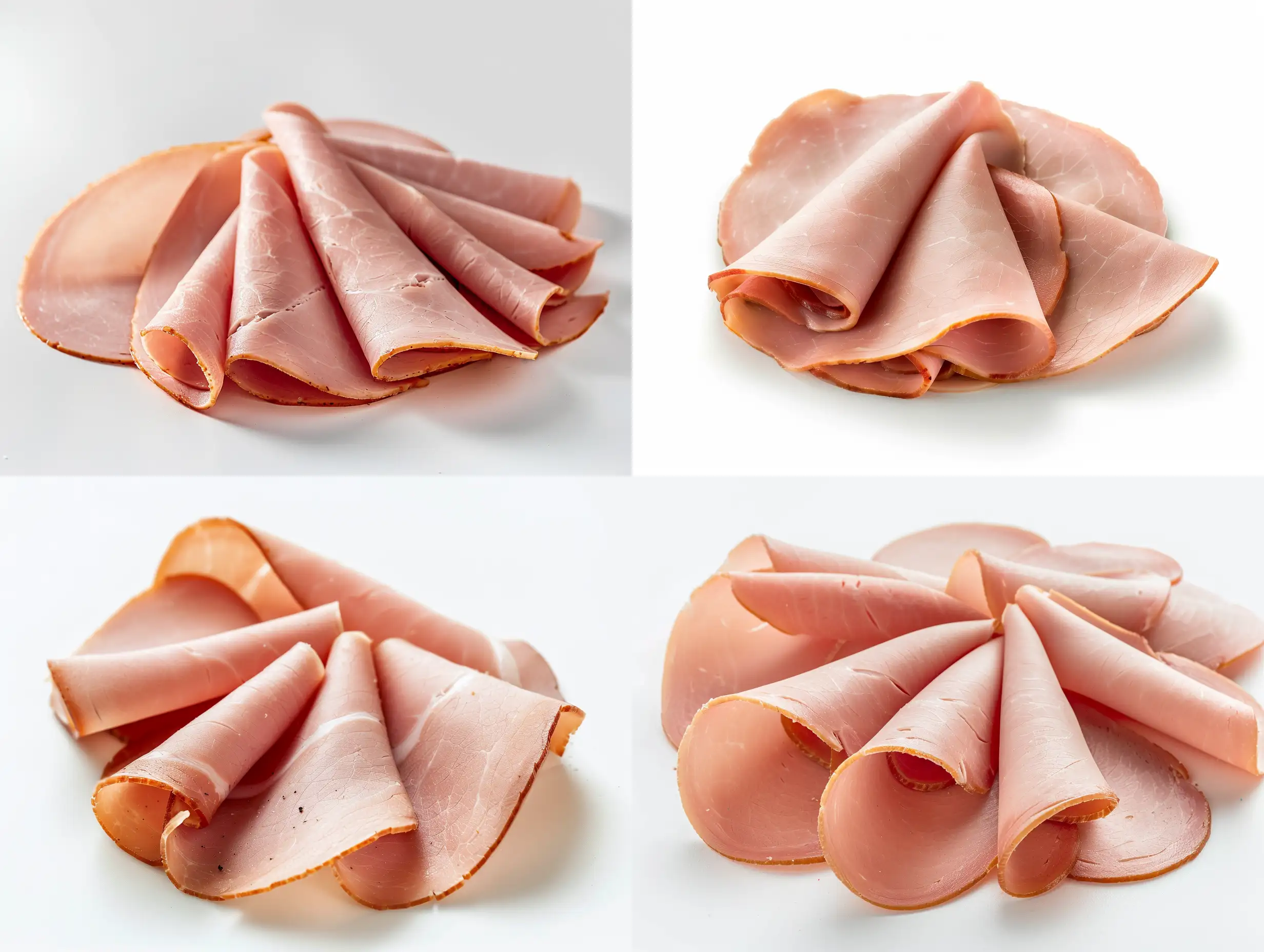 Studio-Shot-of-Sliced-Pork-Ham-on-White-Background