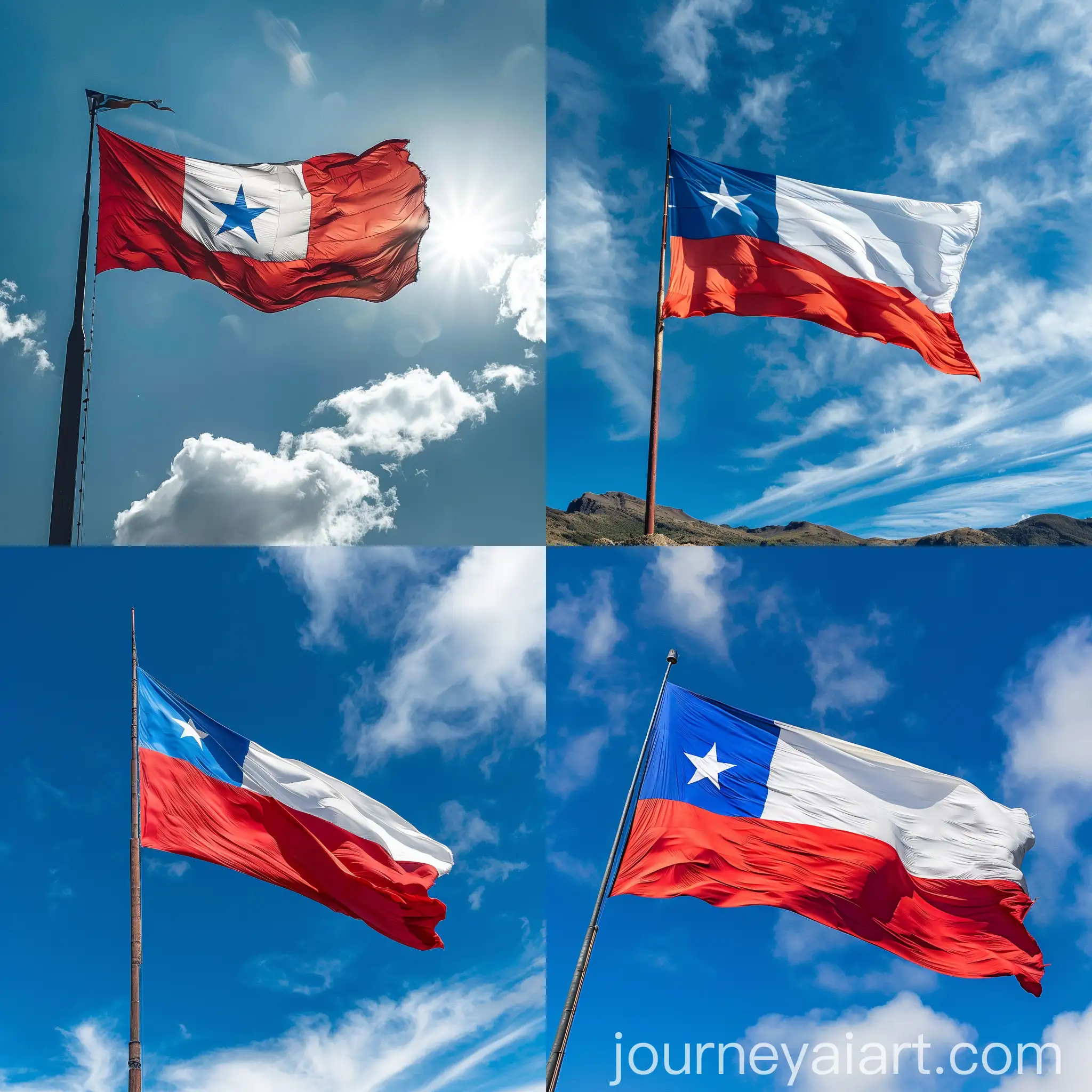Chilean-Flag-Waving-in-the-Wind