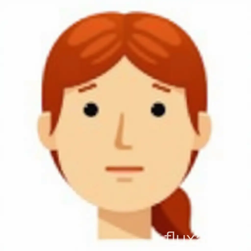 Emoji of a redhead with a ponytail