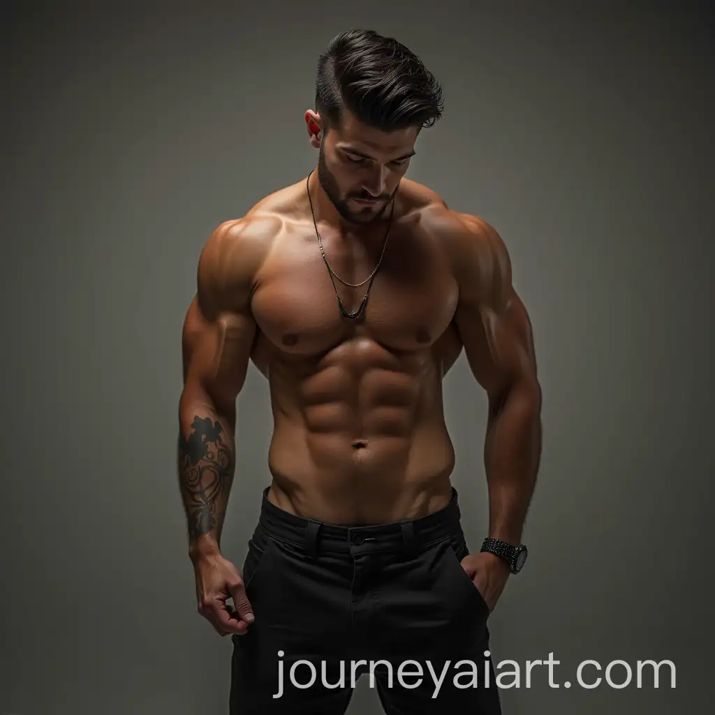 Alpha-Man-Displaying-Strength-and-Confidence