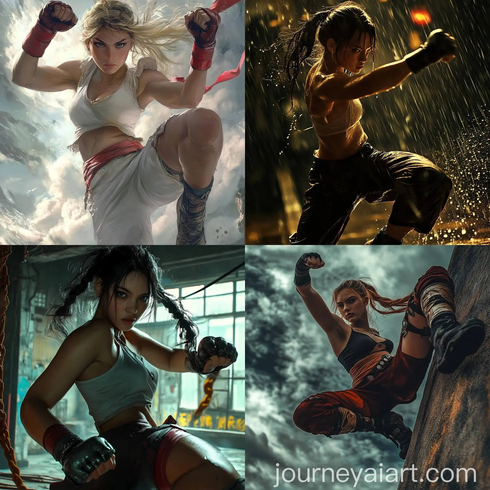 Intense-Portrait-of-a-Young-Female-Fighter-in-Action