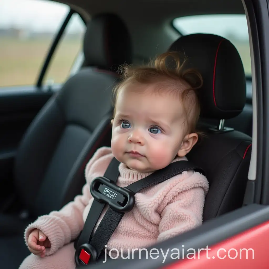 Baby-in-a-Car-with-Adorable-Expression