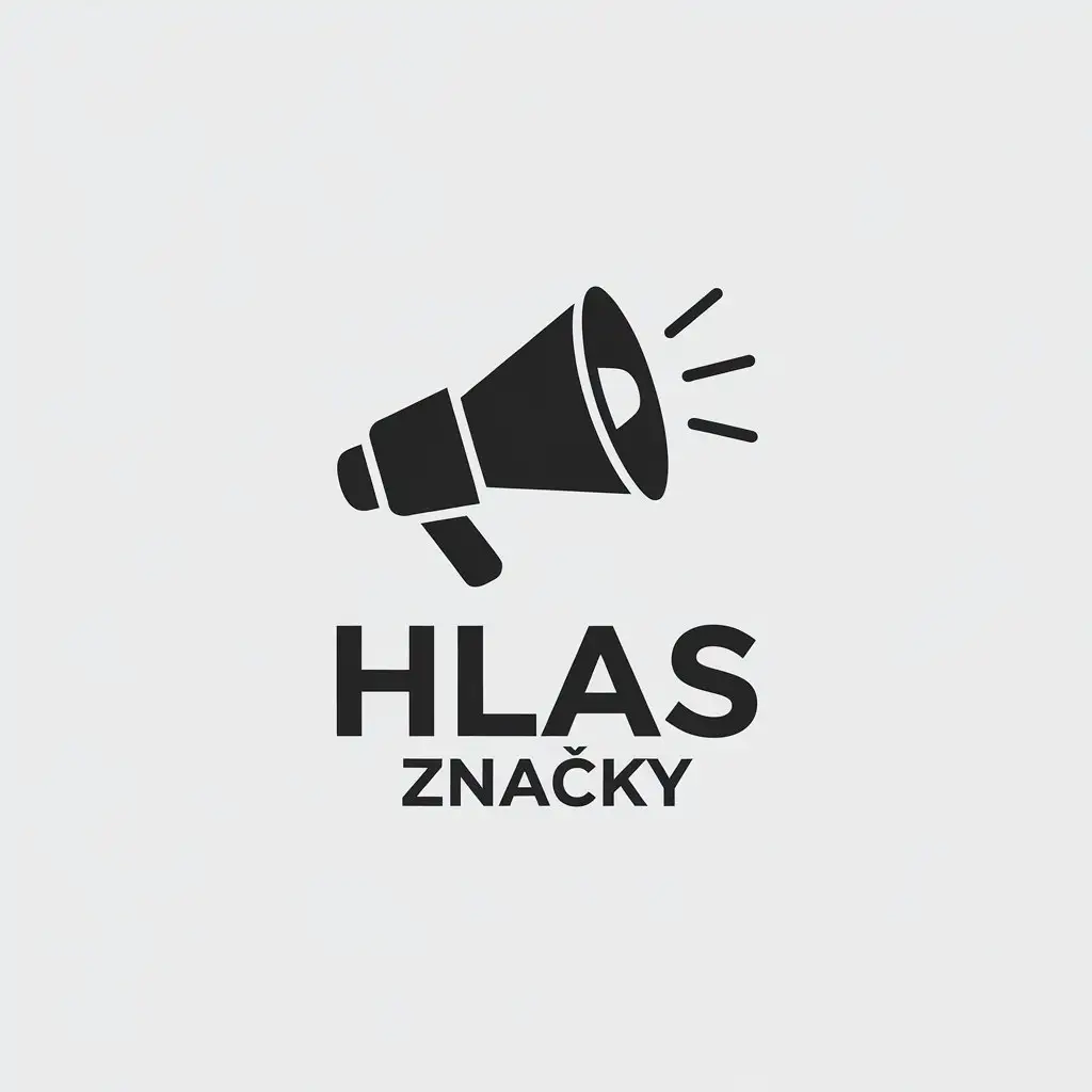 LOGO Design for Hlas znaky Megaphone and Minimalist Theme for Events Industry