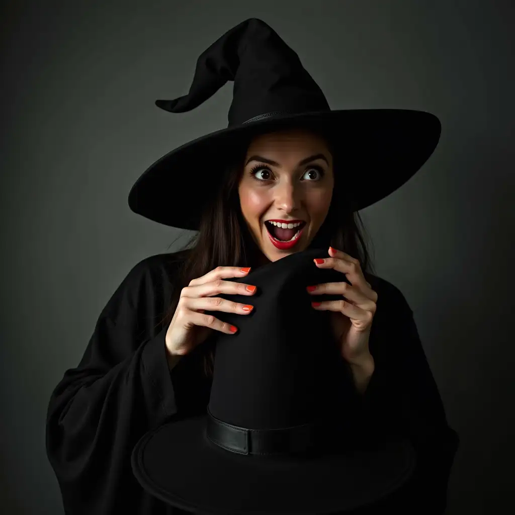 Surprised-WitchWitch-surprised-by-hat-Removing-Black-Witch-Hat