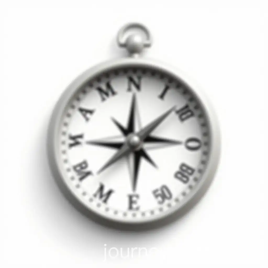 Minimalistic-Compass-on-White-Background