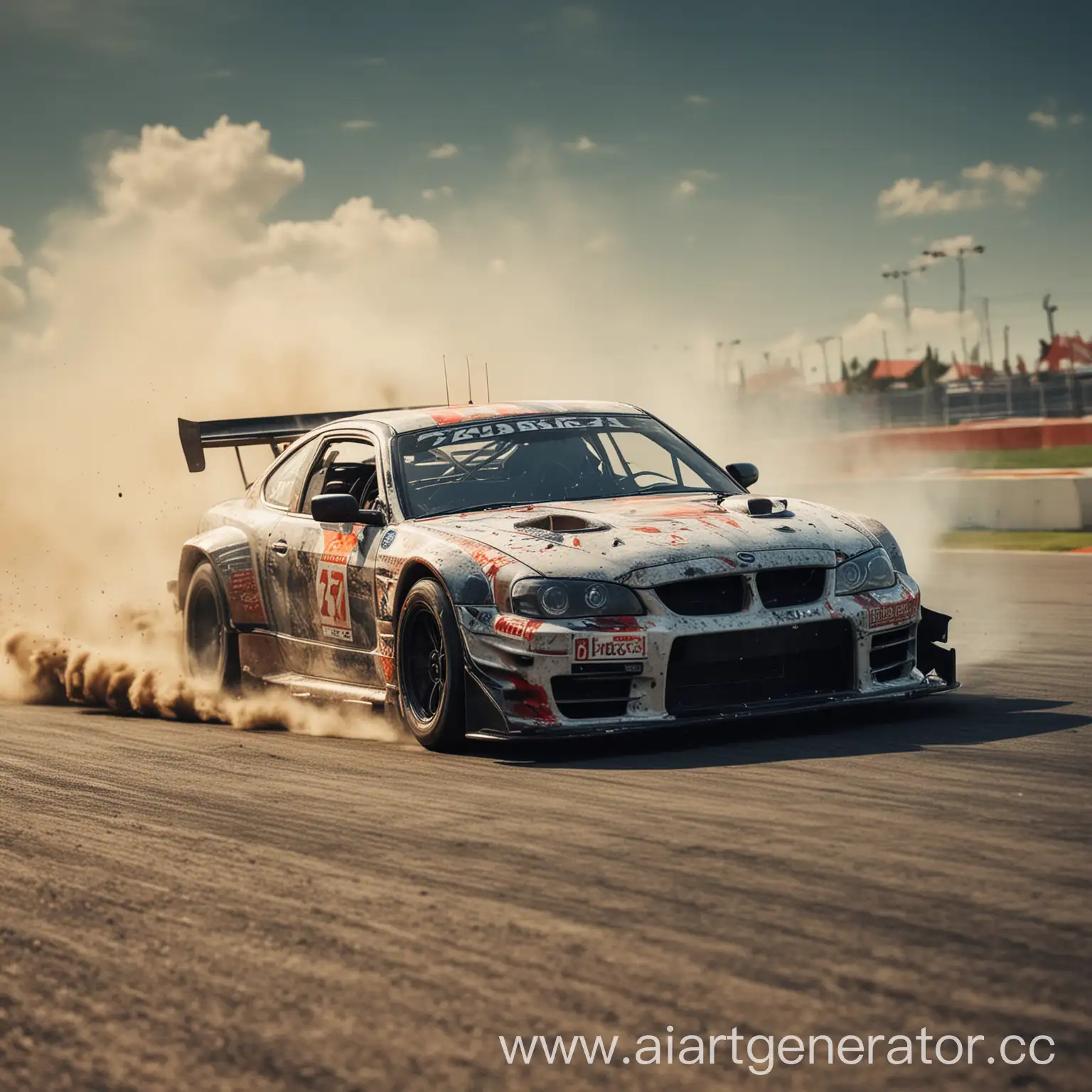 CloseUp-Racing-Car-Drifting-on-Race-Track-with-Special-Effects