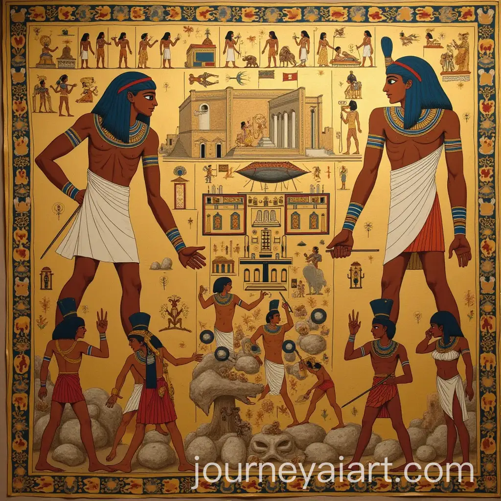 Ancient-Egyptian-Pharaonic-Civilization-Mural-with-Temples-and-Military-Battles