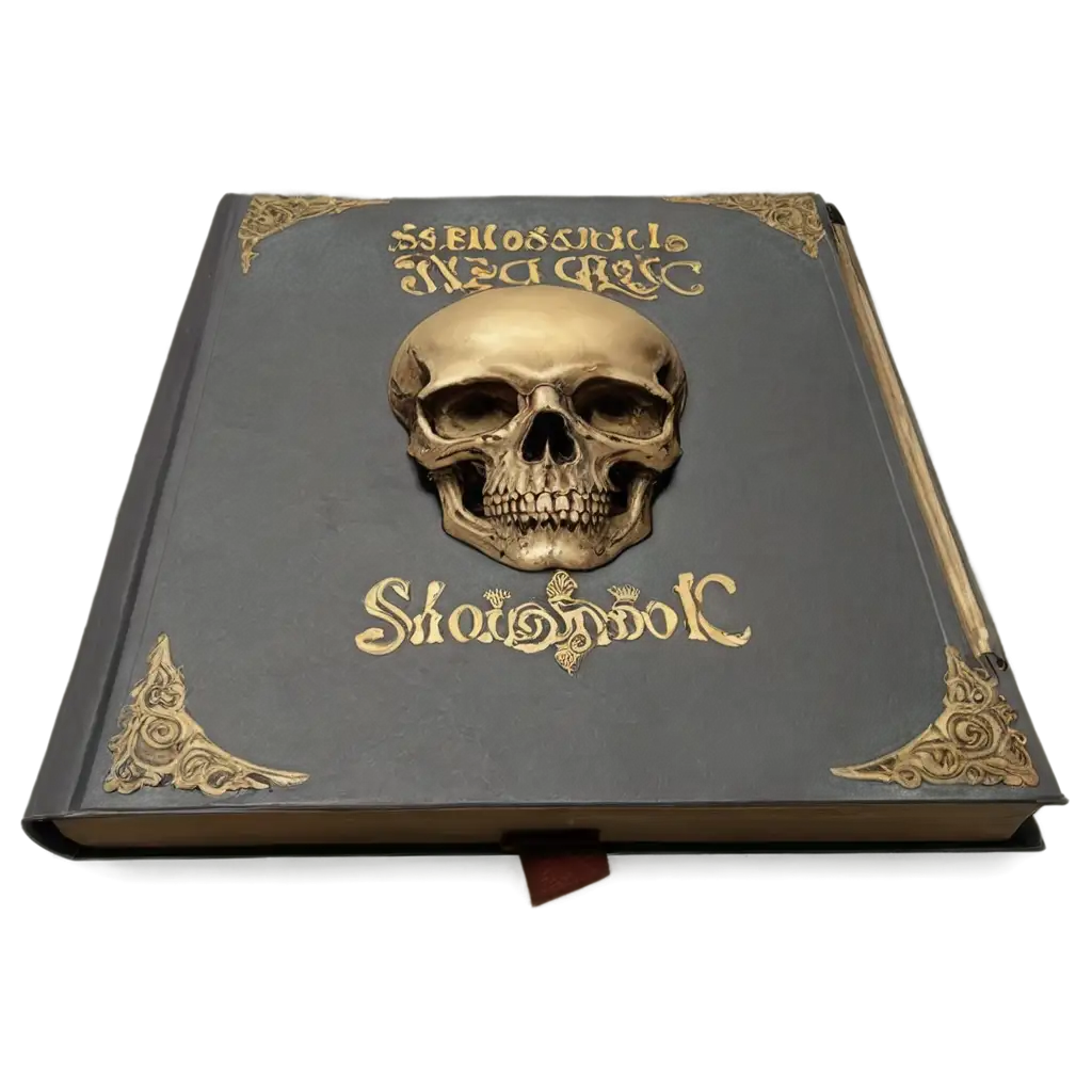 A 3D Book of Ritualistic Solomonic Magic With skulls and hidden symbols on the cover