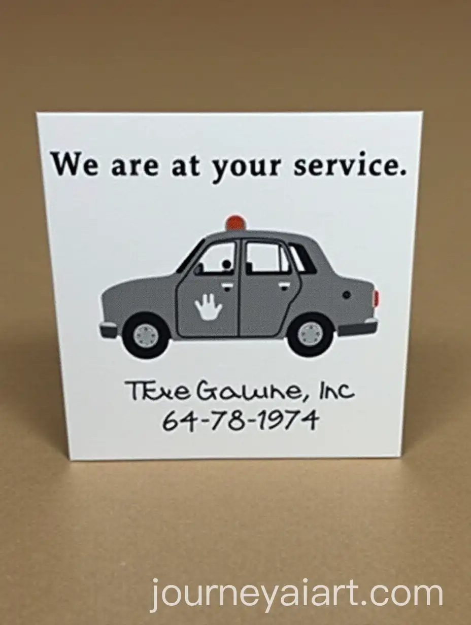 Business-Card-Featuring-Gray-Taxi-with-Service-Slogan