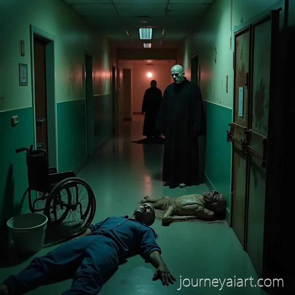 Creepy-Hospital-HallwayHorror-hospital-scene-with-Lifeless-Janitor-and-Mummified-Corpse