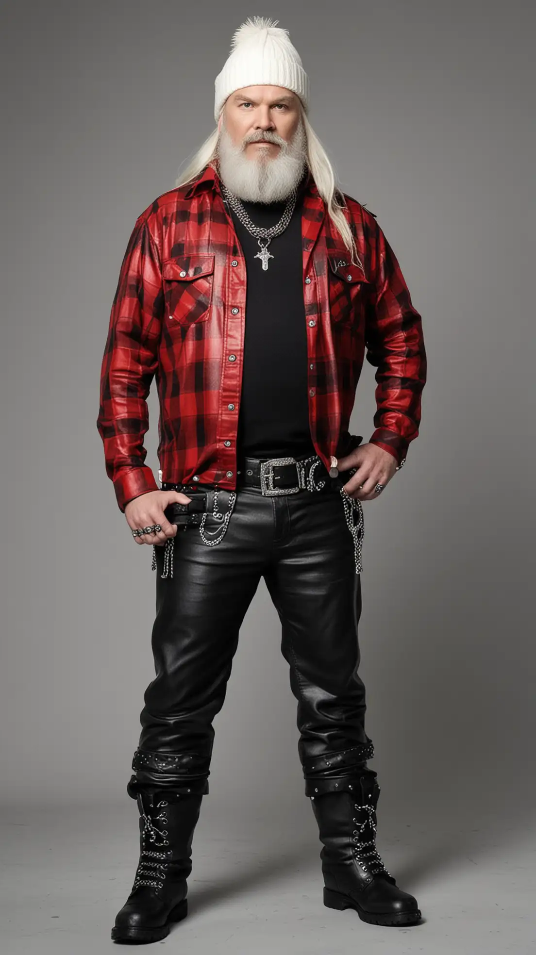 55YearOld-Heavy-Metal-Singer-in-Black-Leather-Pants-and-Red-Lumberjack-Shirt