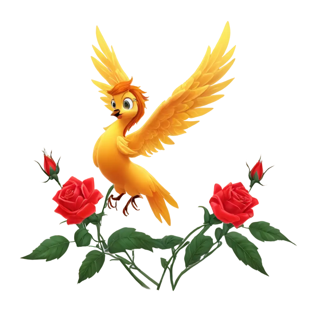 Stunning-PNG-Image-Majestic-Phoenix-Amidst-Children-and-Roses