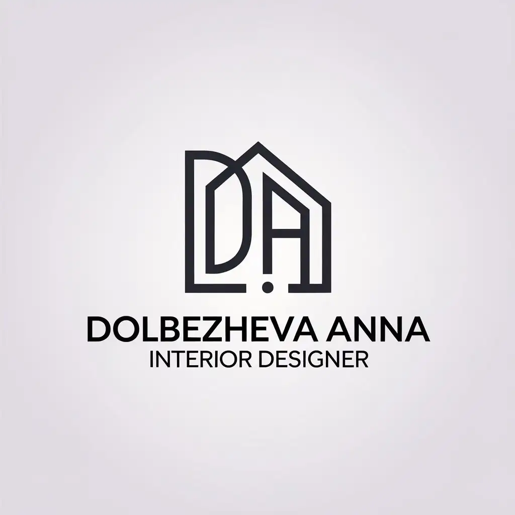 LOGO-Design-for-Dolbezheva-Anna-Minimalist-Da-Symbol-with-Interior-Design-Aesthetic