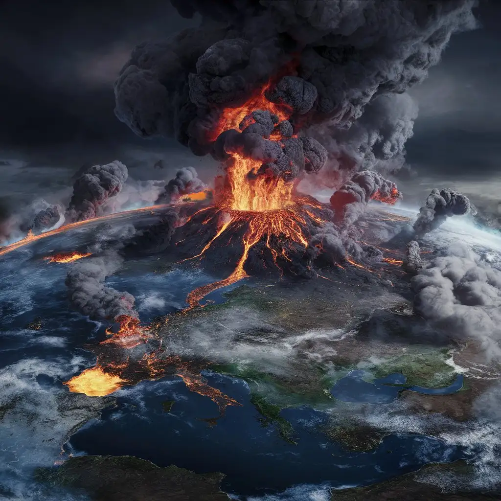 Global-Volcanic-Eruption-Spreading-Across-Planet-in-3D