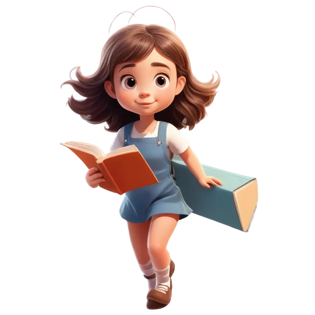 Cartoon-Girl-PNG-Soaring-Through-Imagination-with-a-Book-in-Hand