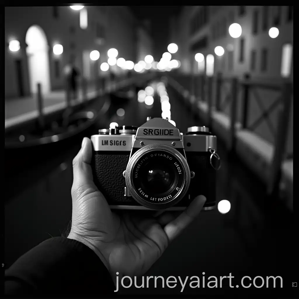 Photographers-View-of-a-Vintage-35mm-Film-Camera-with-Venetian-Canal-at-Night