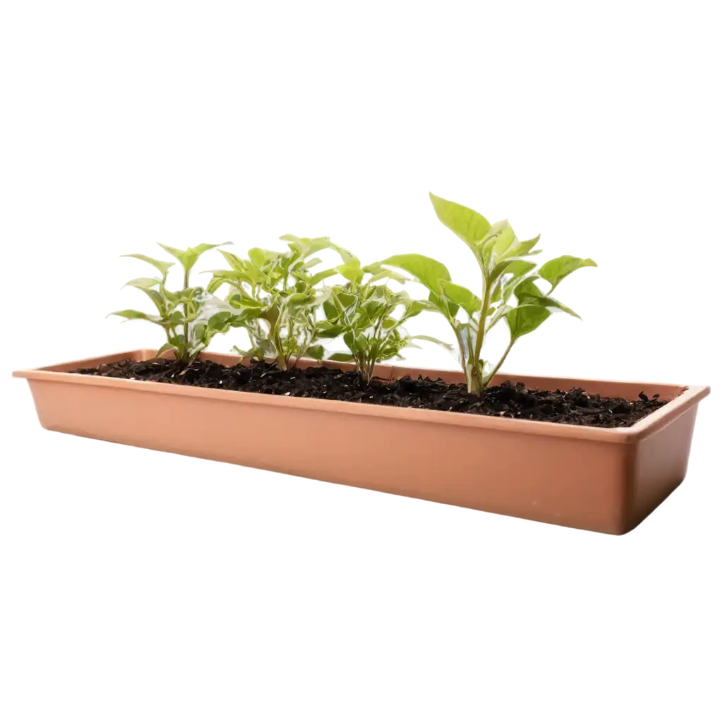 HighQuality-PNG-of-Long-Rectangular-Greenhouse-Pot-with-Young-Plants-in-Rich-Soil-for-Gardening-and-Horticulture-Enthusiasts