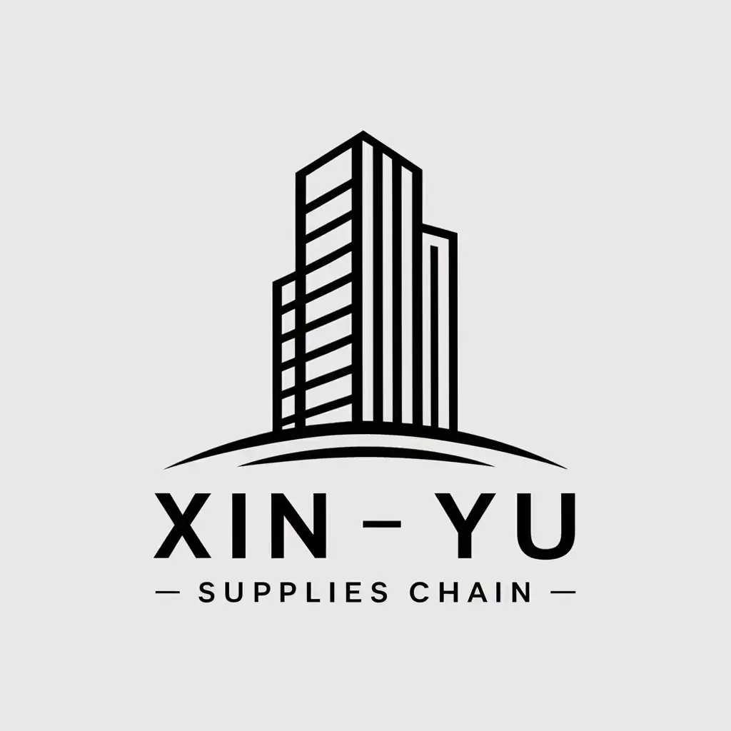 LOGO-Design-for-XIN-YU-Supplies-Chain-Modern-Skyscraper-Vector-Logo-with-Clear-Background