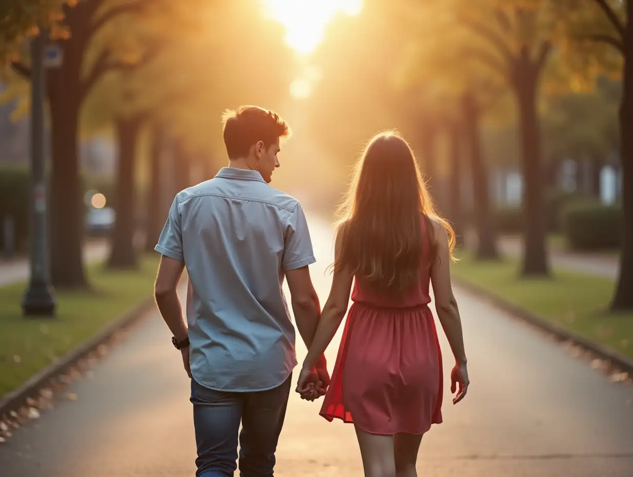 Romantic-Couple-Holding-Hands-Walking-Together