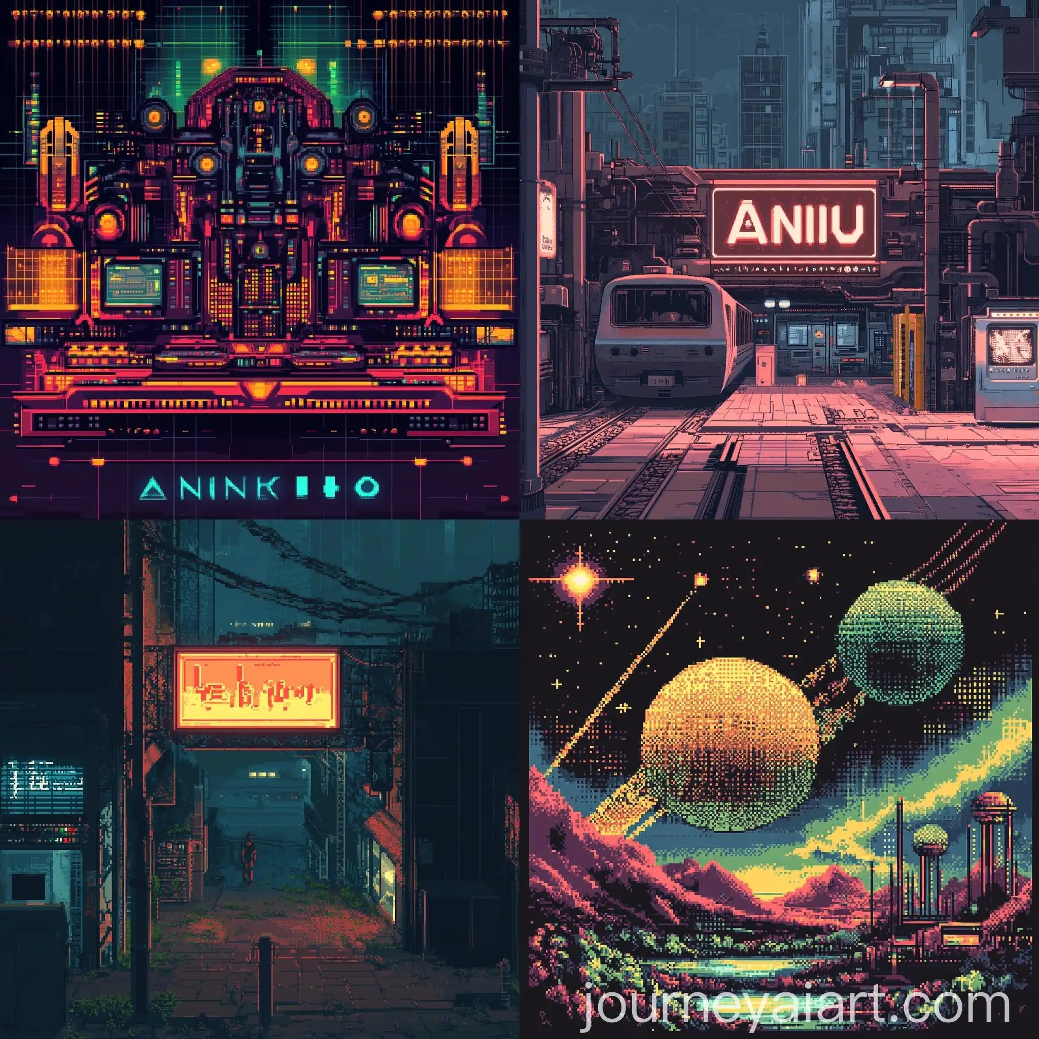 Pixel-Graphics-of-Hadrons-with-aniku-and-radio-Inscriptions