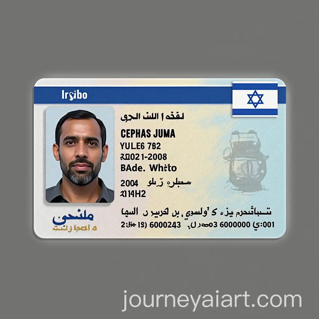 Israeli-ID-of-Arab-Man-Named-Cephas-Juma-with-Random-Details