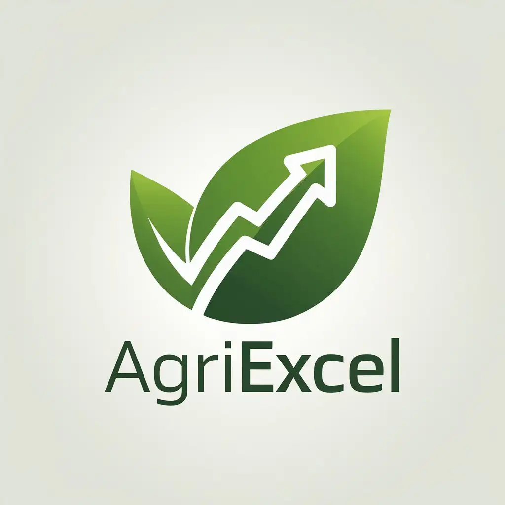 LOGO-Design-for-Agriexcel-Growth-Chart-Integrated-into-a-Leaf-with-Moderate-Clear-Background