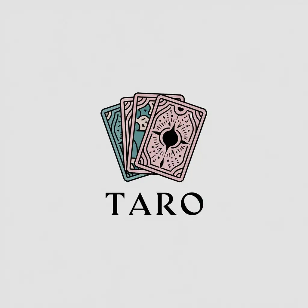 LOGO Design for Taro Minimalistic Vector with Taro Cards Theme